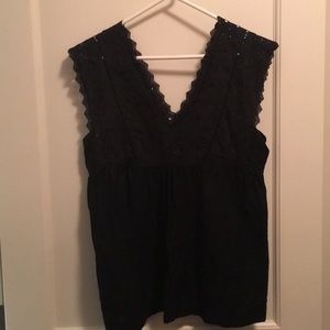 Black eyelet tank top from Gap
